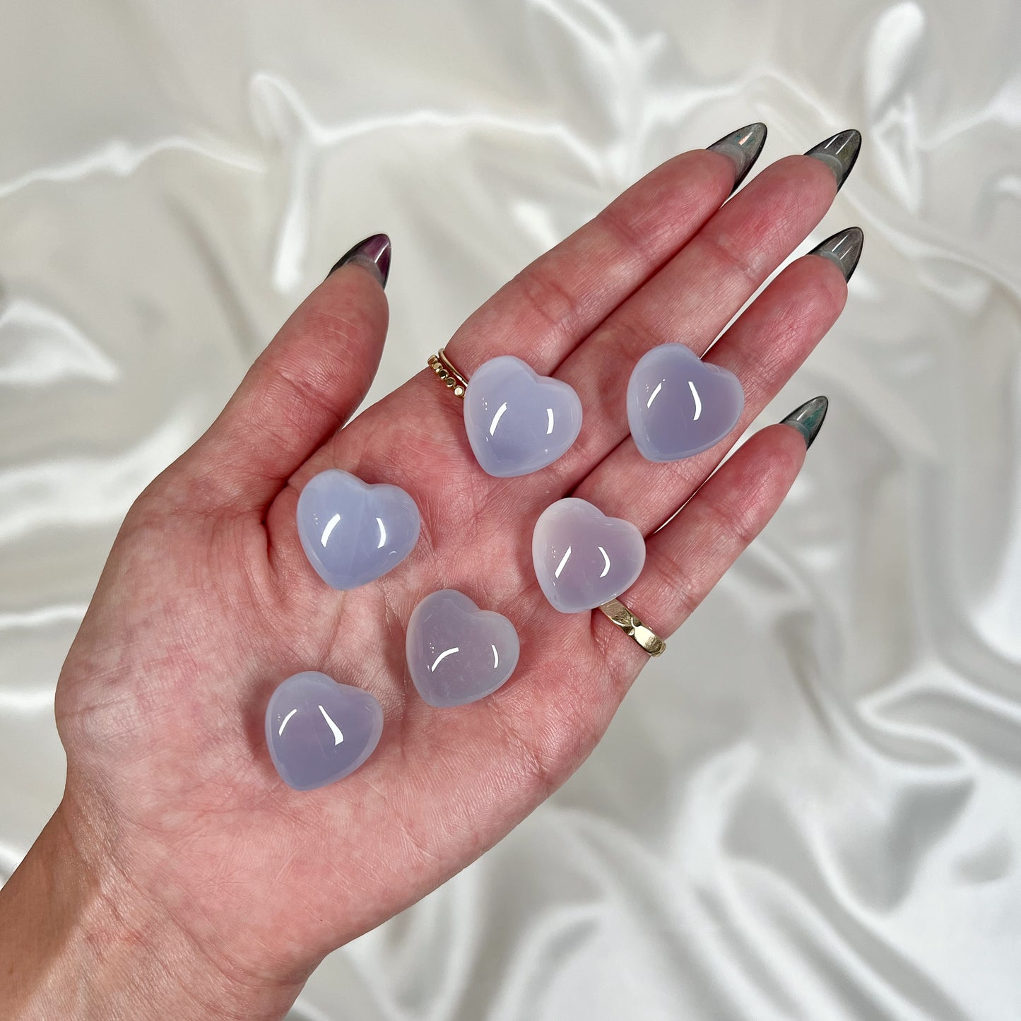 Blue Chalcedony Mini Heart