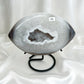Druzy Agate Evil Eye on Stand