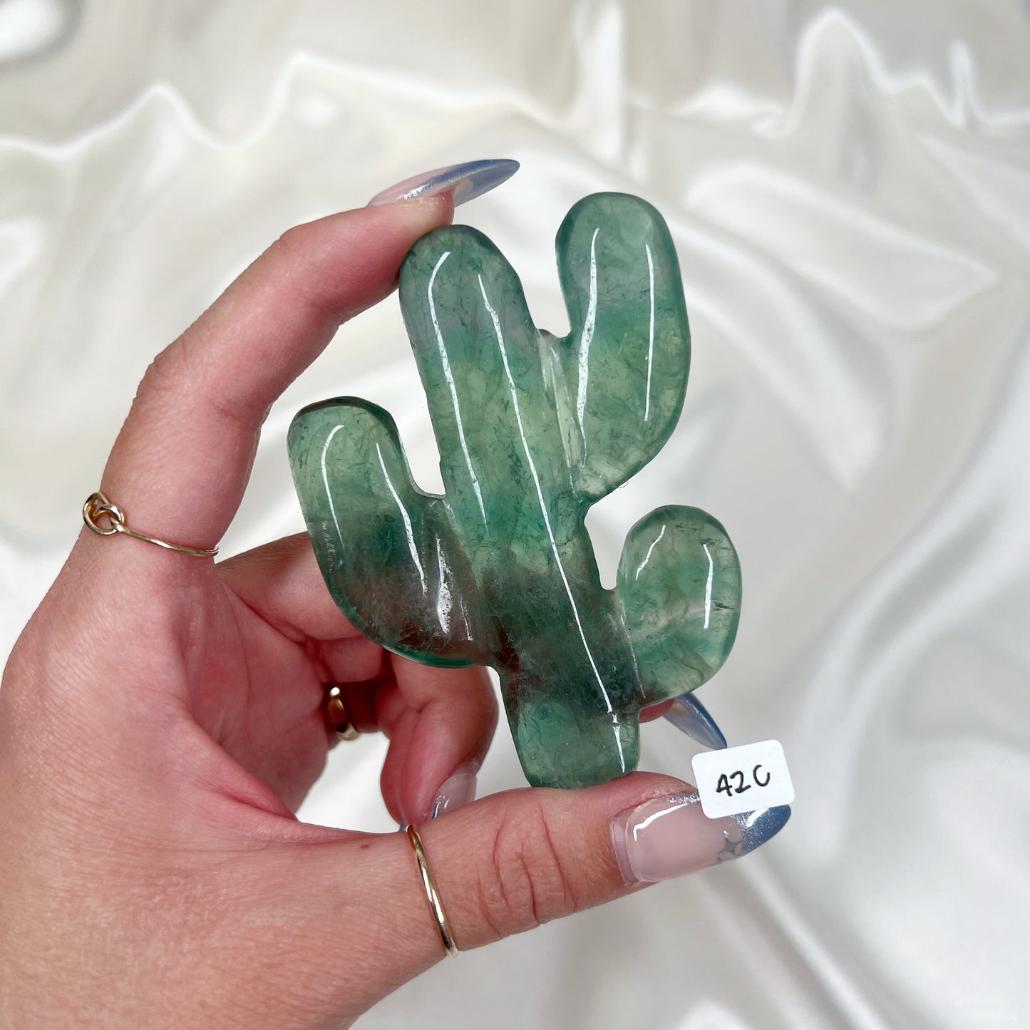 Green Fluorite Cactus