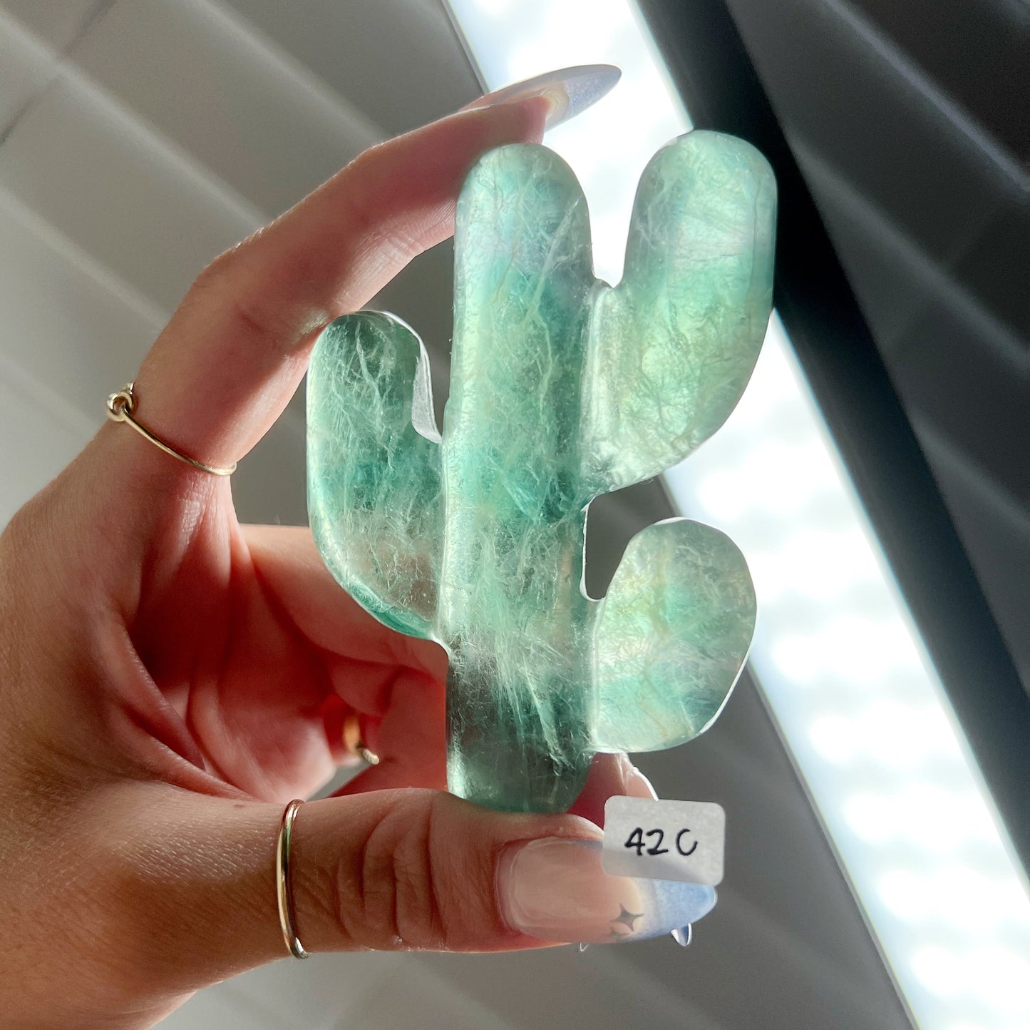 Green Fluorite Cactus